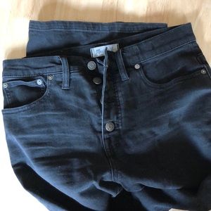 Madewell Wide-Leg Crop Jeans Button Front Sz 28